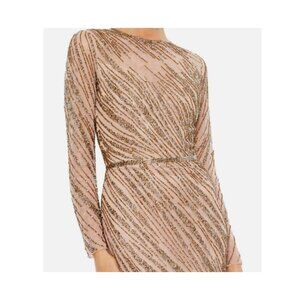 MAC DUGGAL (316) 5240 Beaded Long Sleeve Eveng Gown Women Size 10 NWT $598